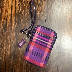 coach phone wristlet